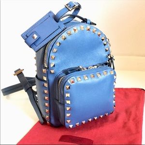 Valentino Rockstud backpack like new blue color